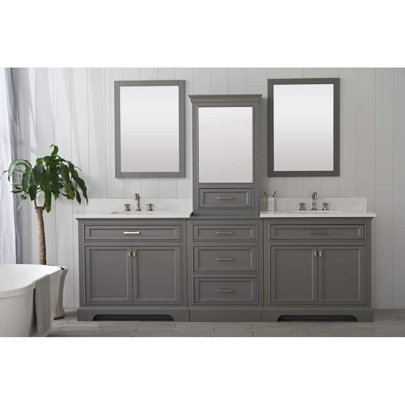 Milano 96" Double Sink Bathroom Vanity Modular Set