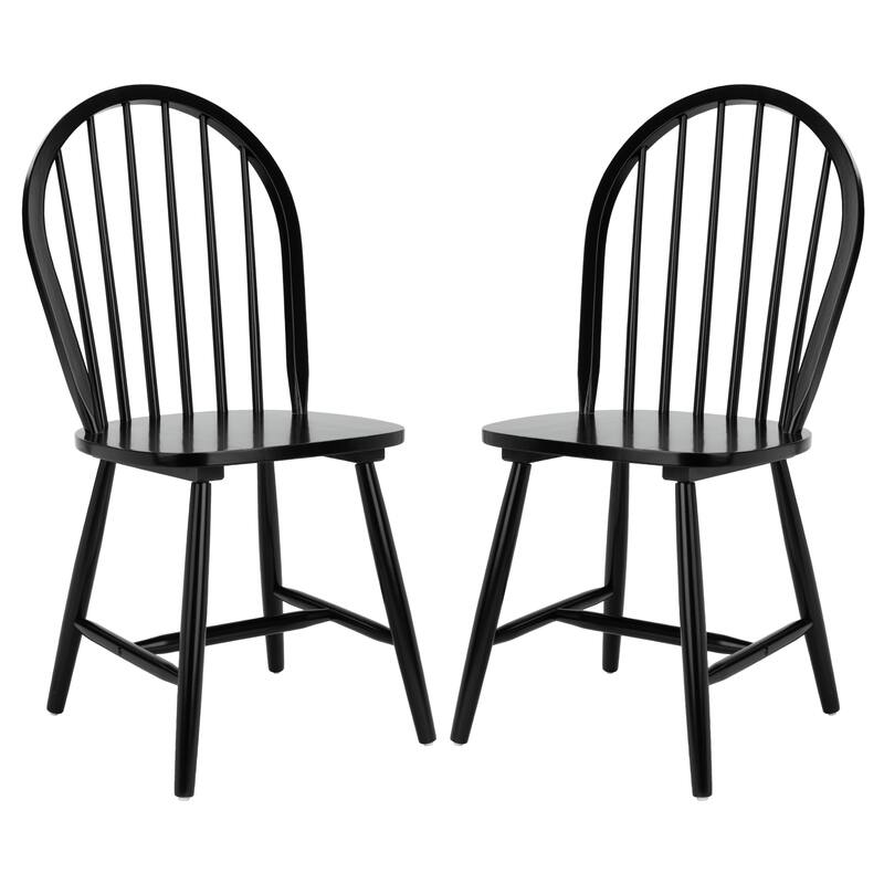 SAFAVIEH Delcie Spindle Oval Back Dining Chair (Set of 2) - 17.9" x 19.7" x 37" - 18Wx20Dx37H