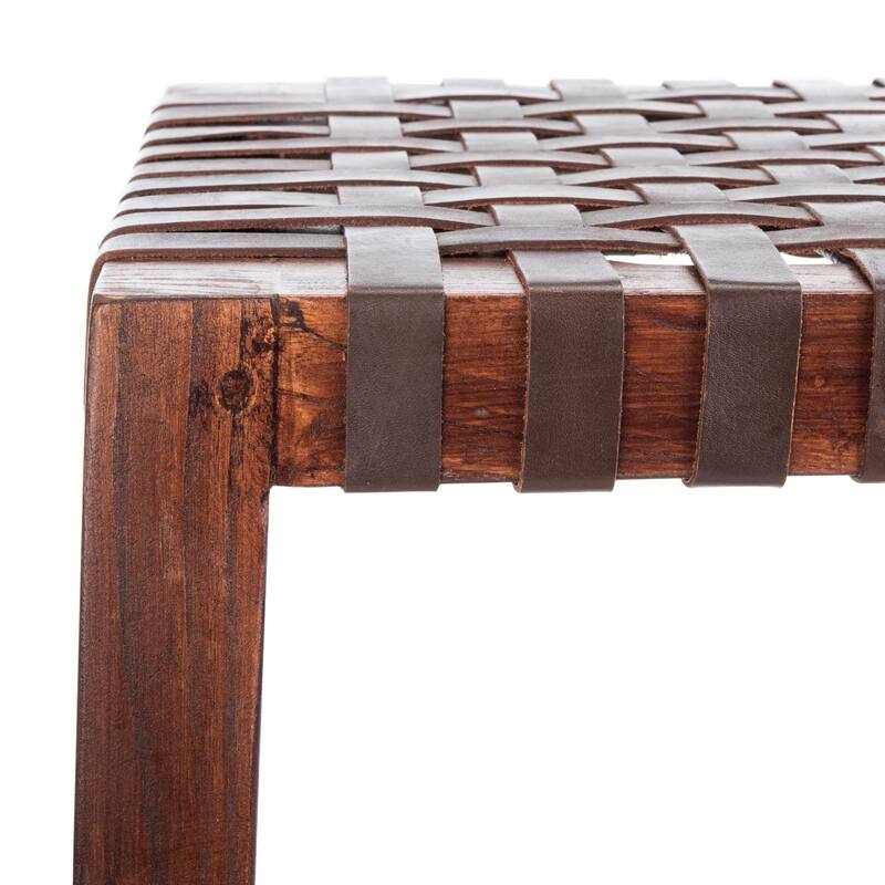 SAFAVIEH Ozgul Woven Lattice Counter Stool - 20" x 17.7" x 27.1" - 20Wx18Dx27H