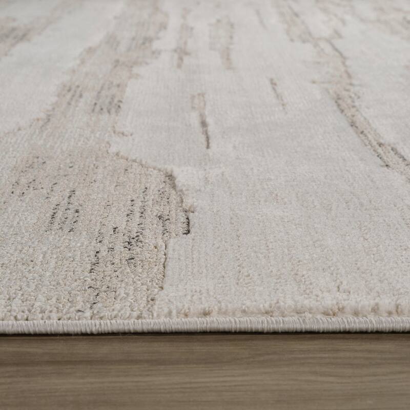 Biped Abstract Stain Resistant Woven Durable Area Rug By HomeRoots