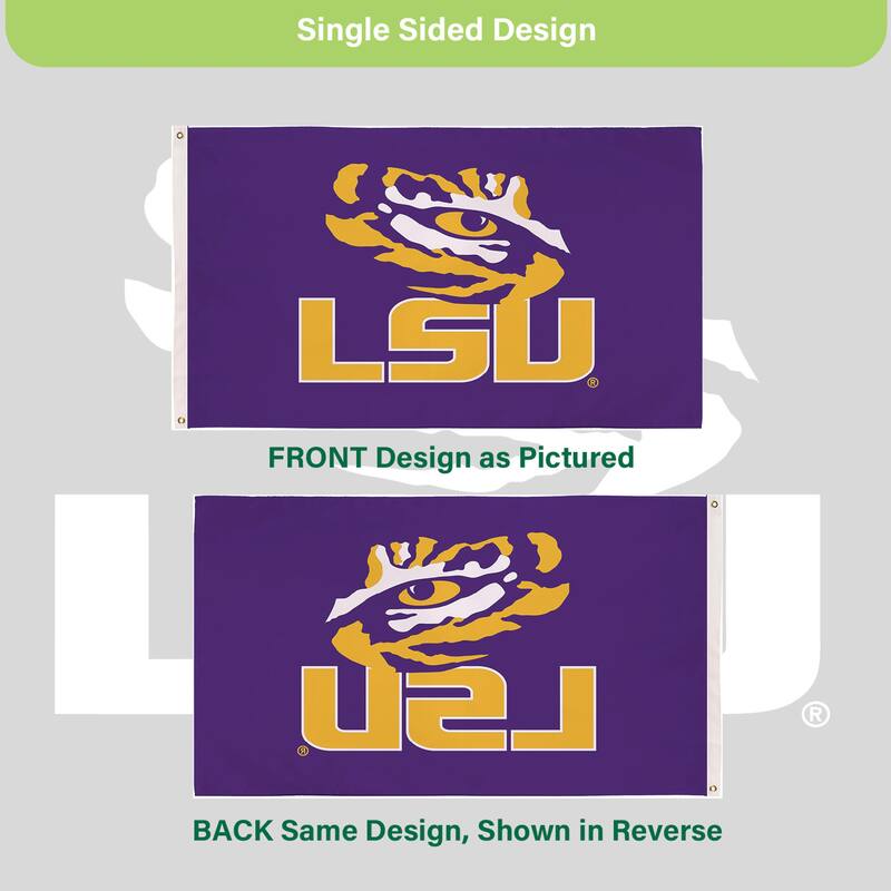 Louisiana State University Single Sided Flag w/ 2 Grommets, 3'x5'