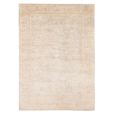 ECARPETGALLERY Hand-knotted Vibrance Grey Wool Rug - 3'10 x 5'9