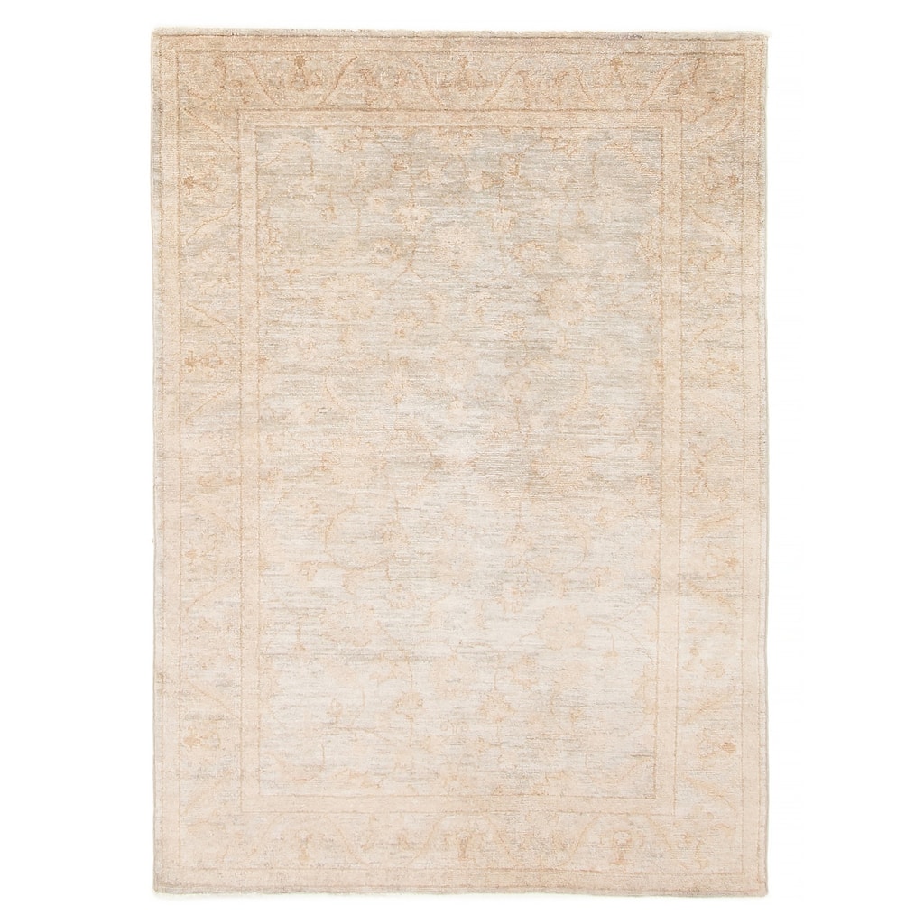 ECARPETGALLERY Hand-knotted Vibrance Grey Wool Rug - 3'10 x 5'9