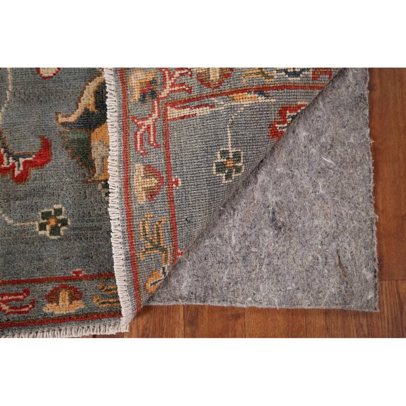 Gray Kazak Oriental Runner Rug Handmade Wool Carpet - 2'1" x 5'9"
