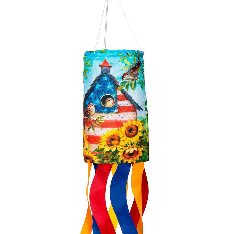 40" Stars And Sparrows Sublimated Windsock