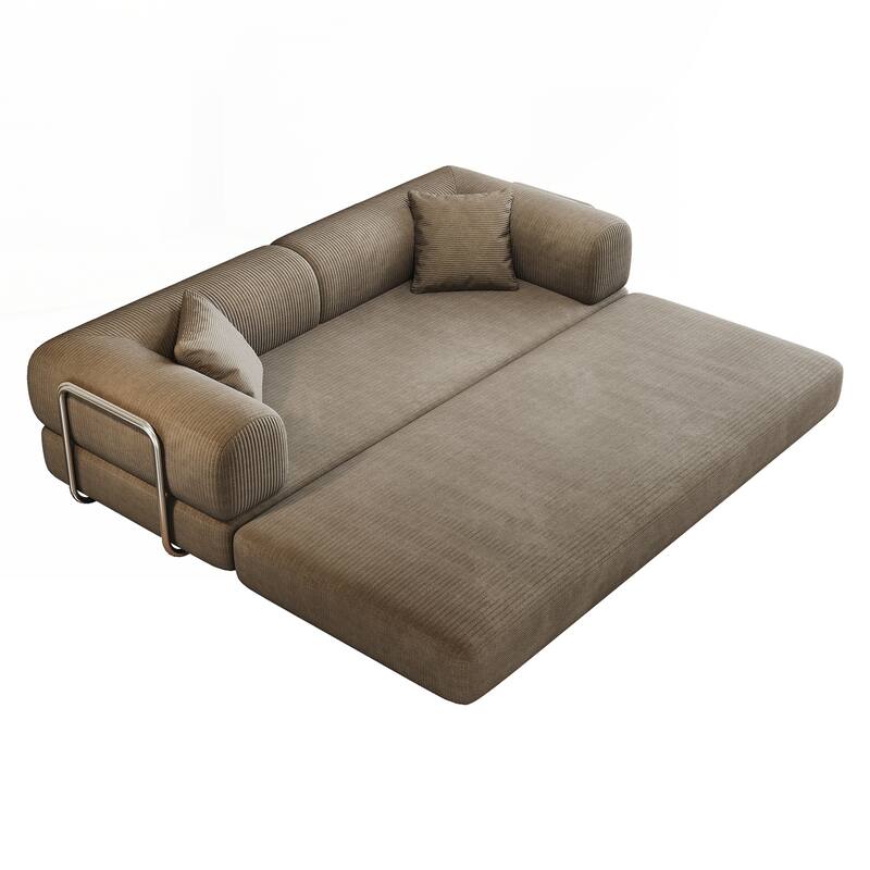 Compression Sofa,Convertible Floor Sofa Bed-with Pillow Back Support Armrest,Comfy Futon Couch Sleeper Bed