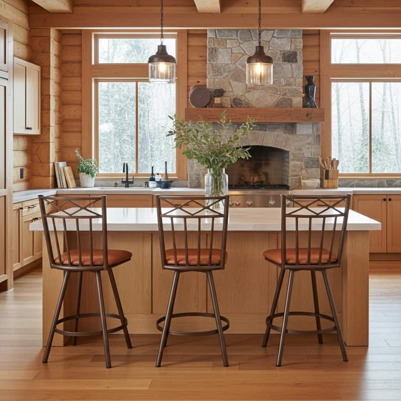 Tempo Furniture Lennix Swivel 26" Counterstool w/ Fully Welded Metal Frame (Commercial Grade) by Furnish Theory (Various Colors)