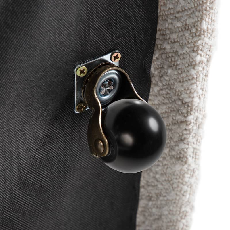 Furniture of America Salantes Modern Upholstered Dining Chair with Casters