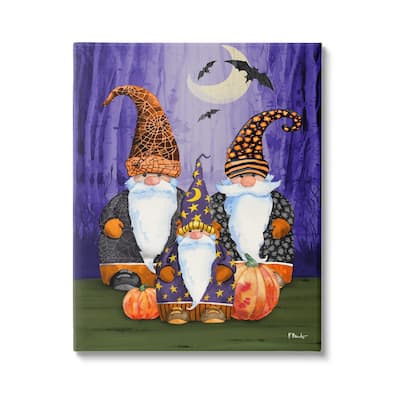Stupell Three Halloween Gnomes Canvas Wall Art Design by Paul Brent
