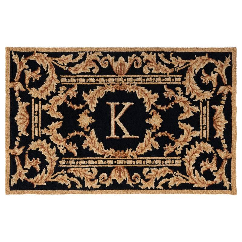 SAFAVIEH Handmade Monogram Kyousuke Casual Rug - 2' 6" x 4' - Black - K