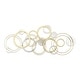 preview thumbnail 2 of 4, Caliope Multi Ring Gold and Silver Wall Decor