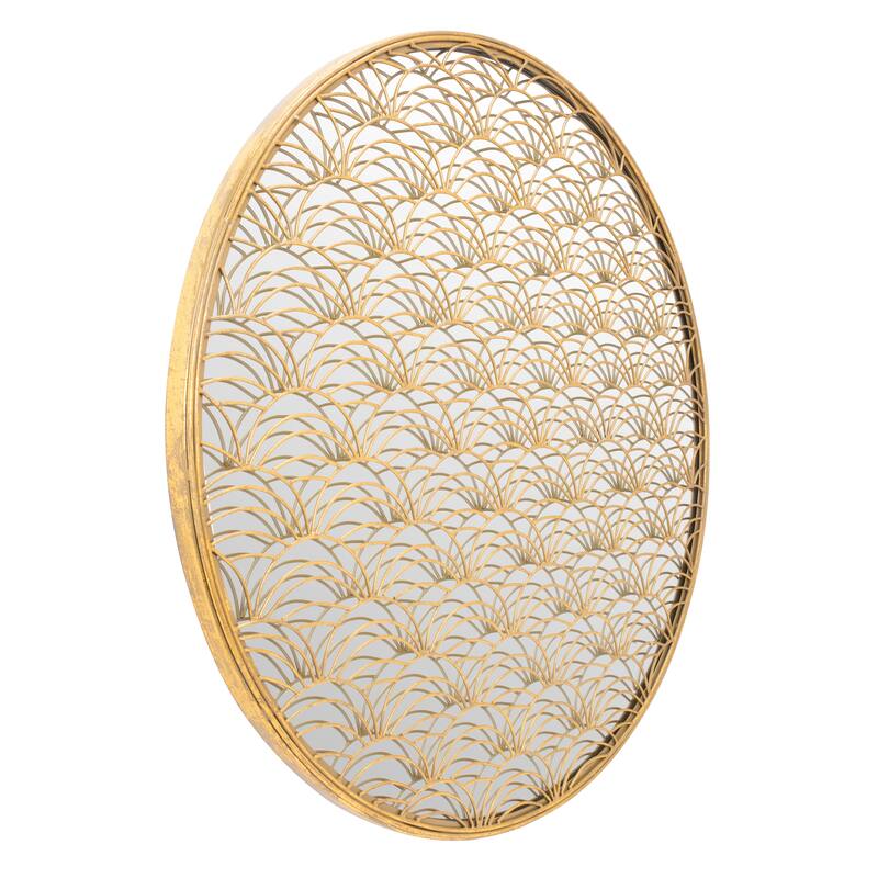 SAFAVIEH Imani 30-inch Gold Round Decorative Mirror - 30" W x 1.5" L x 30" H - 30Wx2Dx30H
