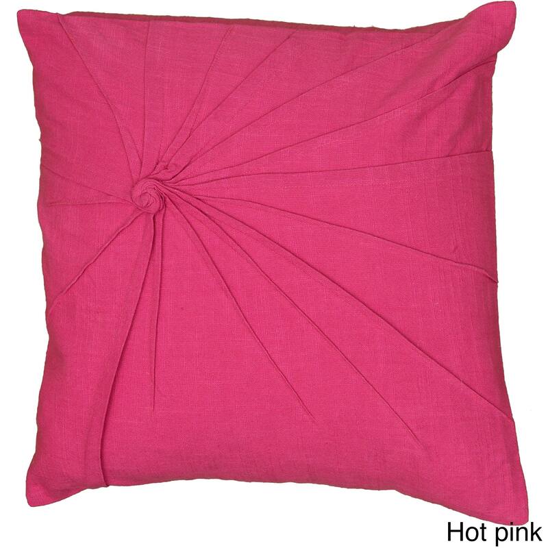 Twisted Knot Cotton Throw Pillow with Removable Cover
