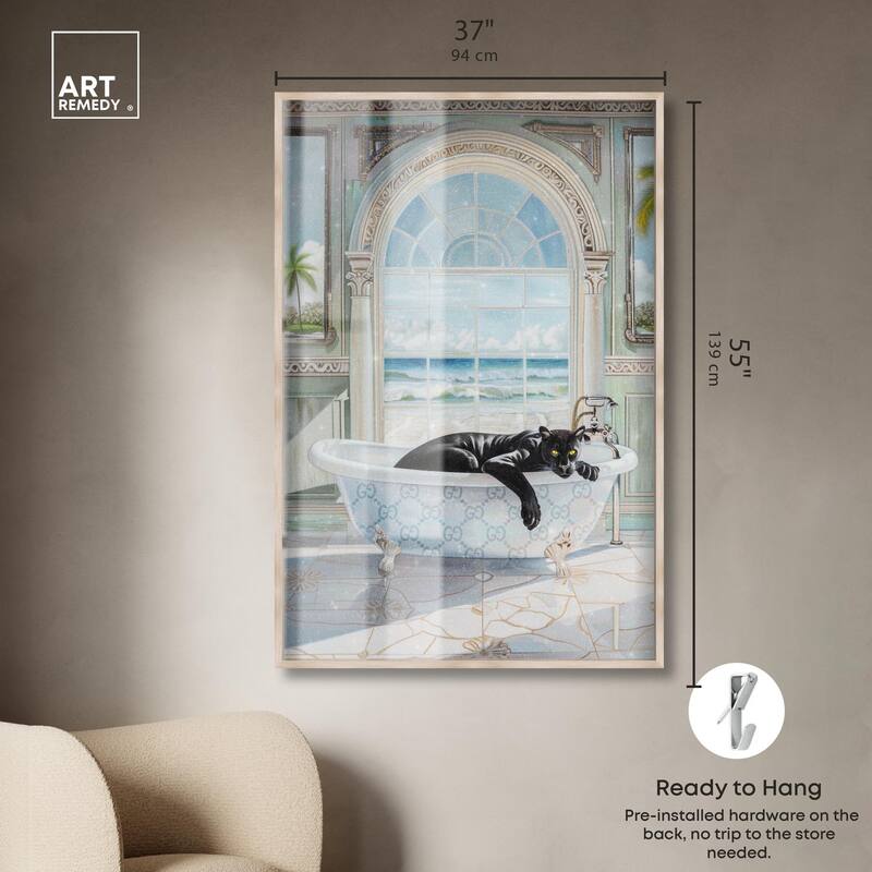 Panther Arch Bathroom Glam Shadowbox by Art Remedy