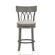 preview thumbnail 21 of 33, Wynn Contemporary Wood and Fabric Swivel Bar Height Chairs (Set of 2) by Furniture of America