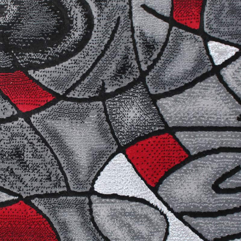 Modern Olefin Accent Area Rug - Abstract Pattern