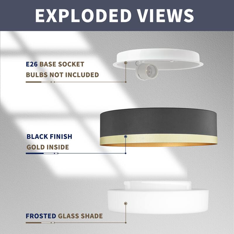 13.8 Inch Flush Mount Ceiling Light