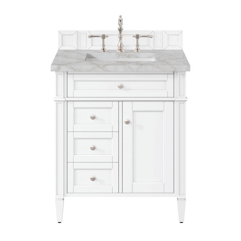 James Martin Vanities 655-V30-3VSL Brittany 30" Free Standing Single - Bright White