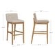 preview thumbnail 85 of 115, Gracie Modern Bar Stool, Boucle Upholstered Chair and Brushed Wooden Legs
