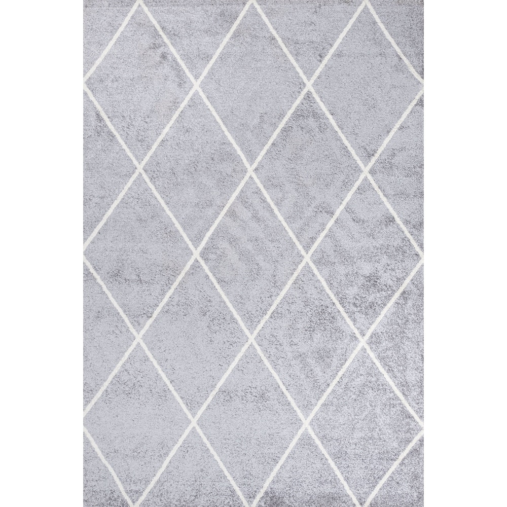JONATHAN Y Viscon Minimalist Diamond Trellis Area Rug