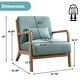 preview thumbnail 94 of 142, Aston Modern Solid wood Accent Chair for Living Room