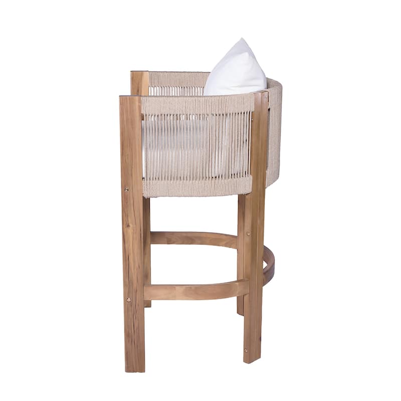 Christopher Knight Home - Martinez Outdoor Acacia Wood Barstools (Set of 2)