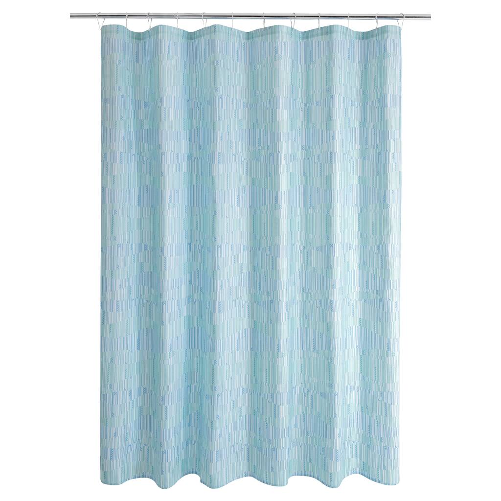 Stripey Wave Shower Curtain Blue