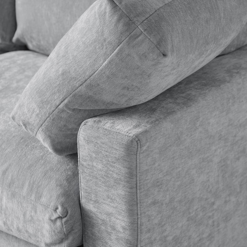 Modern Cloud Sectional Couches for Living Room Set, Chenille U-shaped Sofa Couch