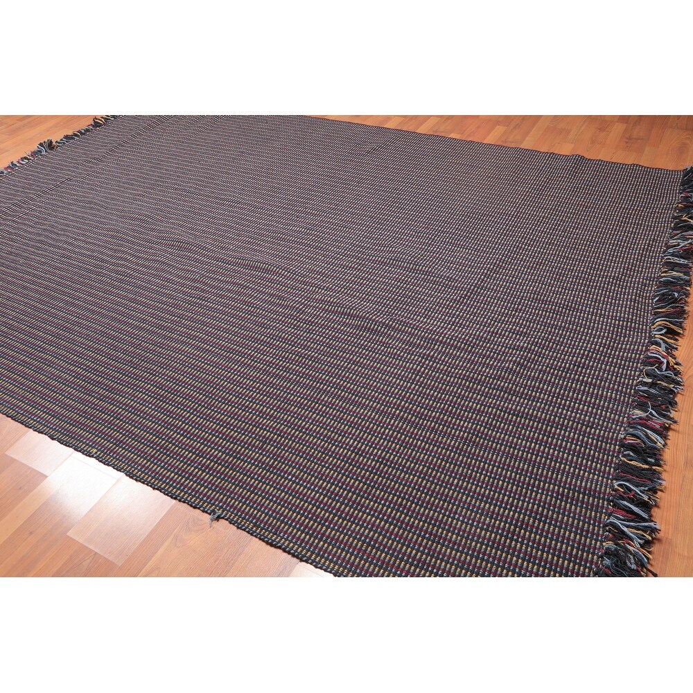 Overstockhand Woven Black Rust Flatweave Area Rug Wool Traditional Oriental Area Rug 8x10 8 X 11 2 8 X 11 2 Black Dailymail