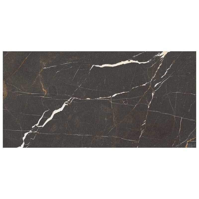 Merola Tile Reve Noir 23-1/2" x 47-1/8" Porcelain Floor and Wall Tile - Pallet (8 Tiles)