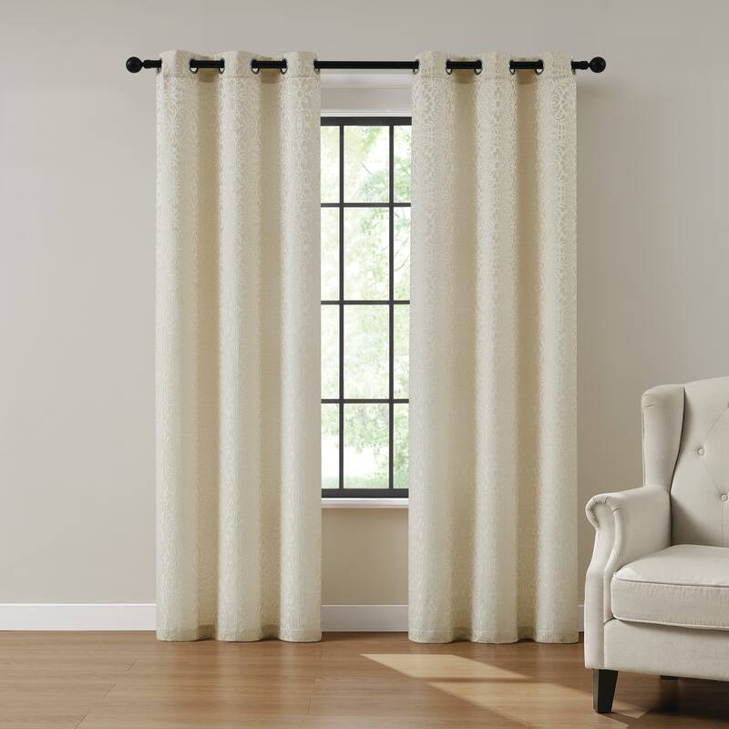 5th Avenue Lux Thalia Textured Window Panel Pair - Gold - (2)38x84