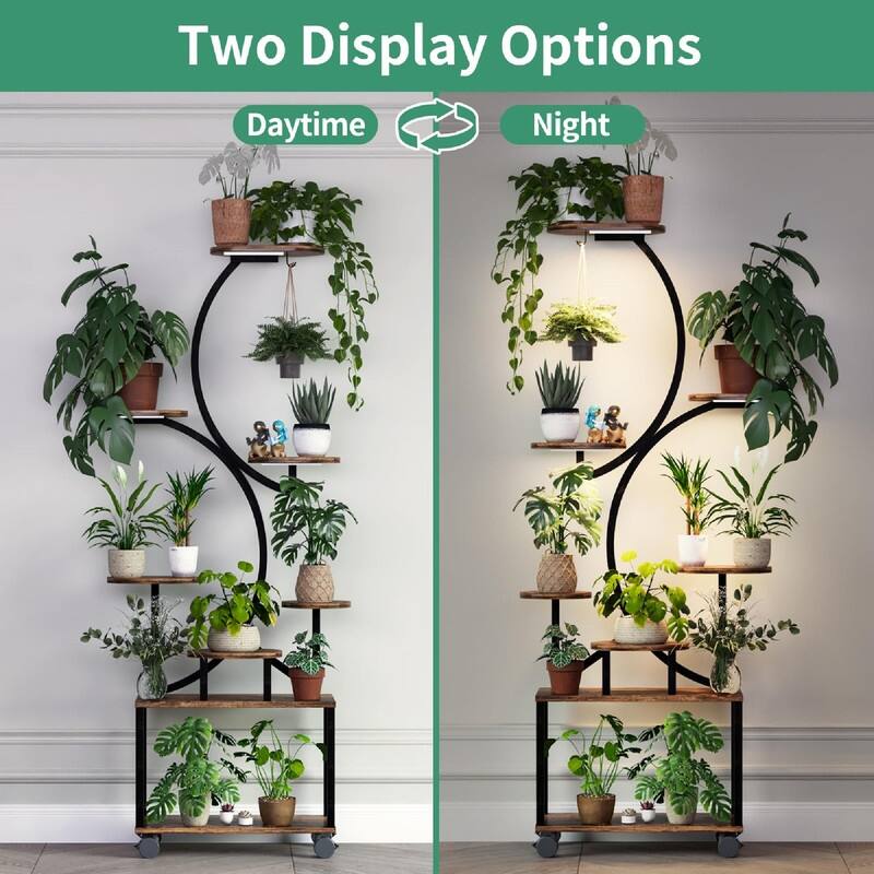 Plant Stand Indoor with Grow Light