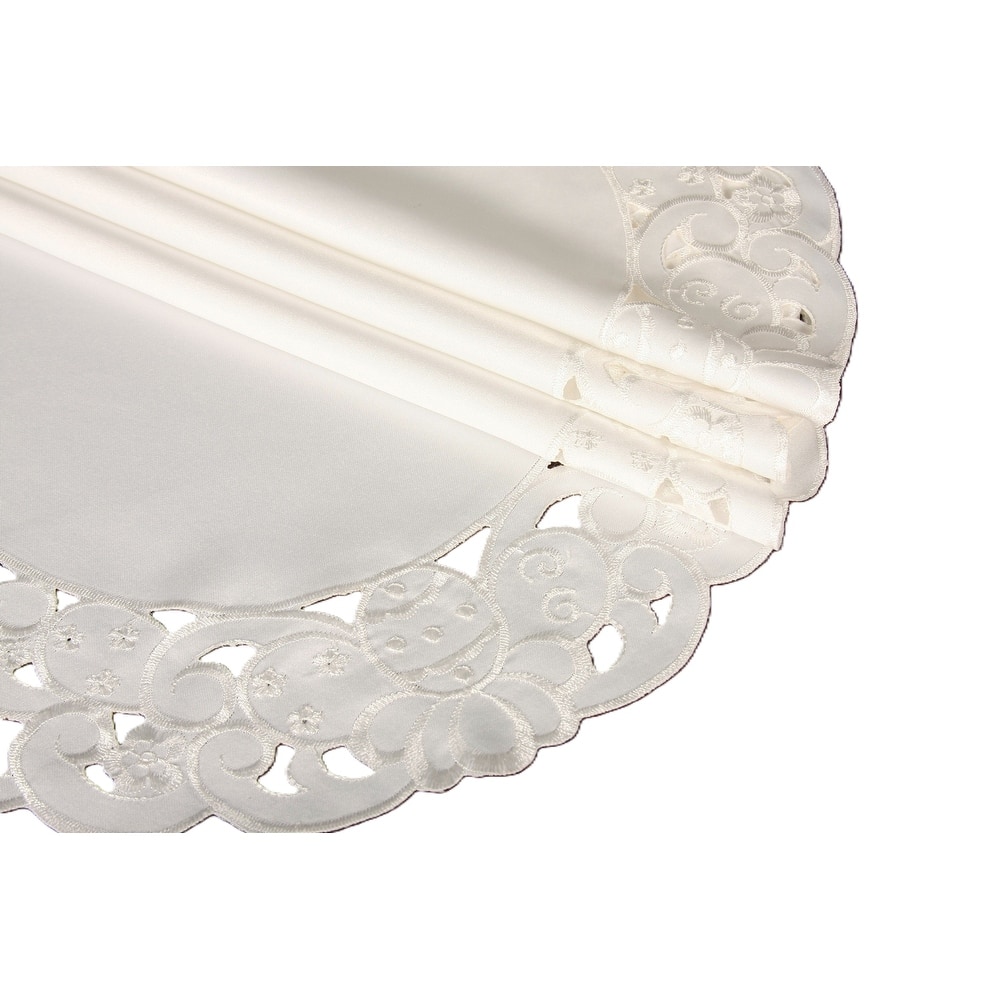 Spring Egg-16Rnd-Doilies-Set of 4-White
