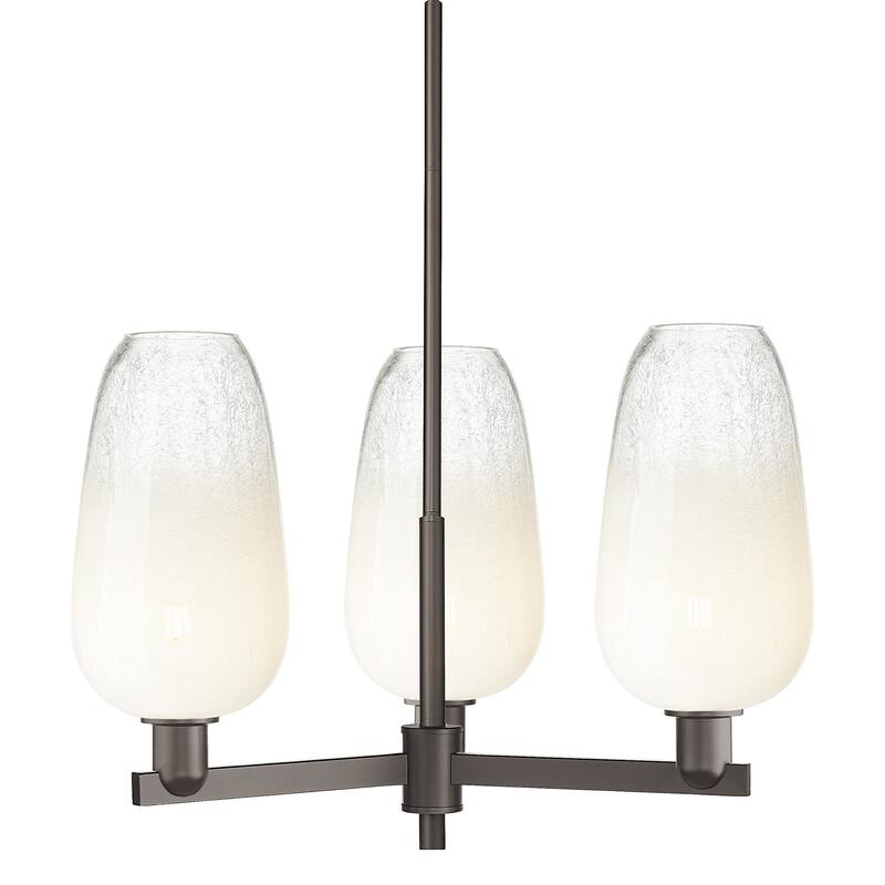 Innovations Lighting 716-3CR-17-18 Brookhaven Flute Chandelier - Oil Rubbed Bronze / Opal