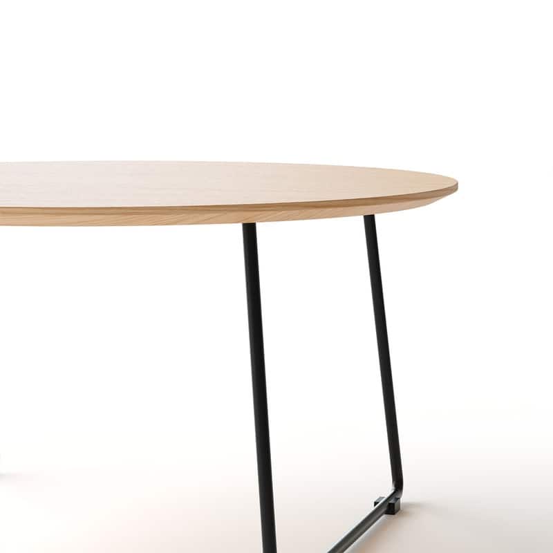 Modern Coffee Table - Minimalist Oak Veneer Centerpiece for Living Room & Small Spaces