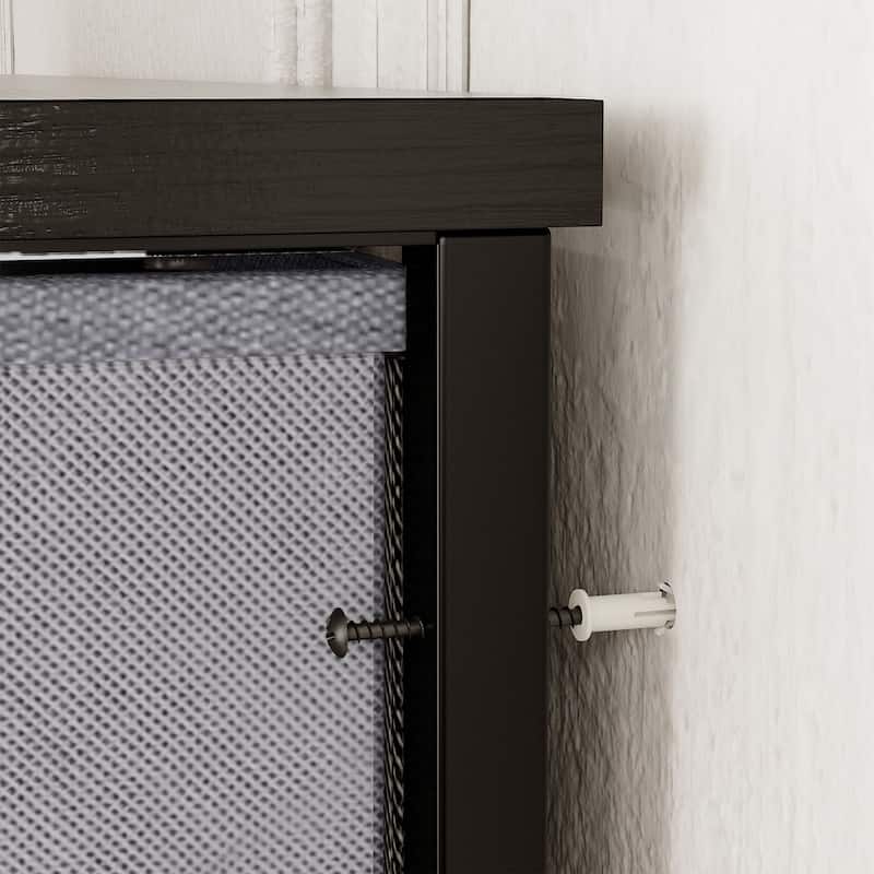 Pellebant Fabric Vertical Dresser Storage Chest Tower with 5 Drawers