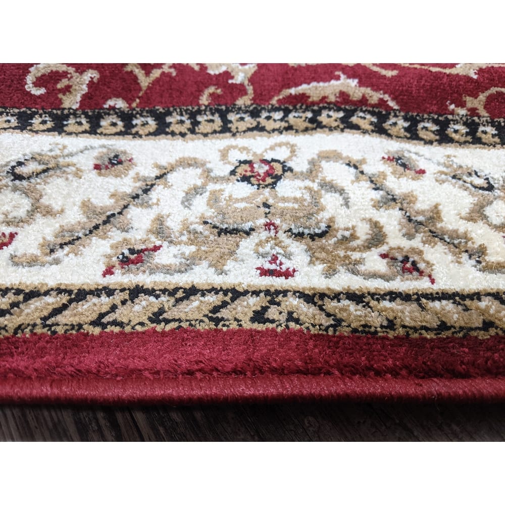 Admire Home Living Amalfi Transitional Scroll Pattern Area Rug