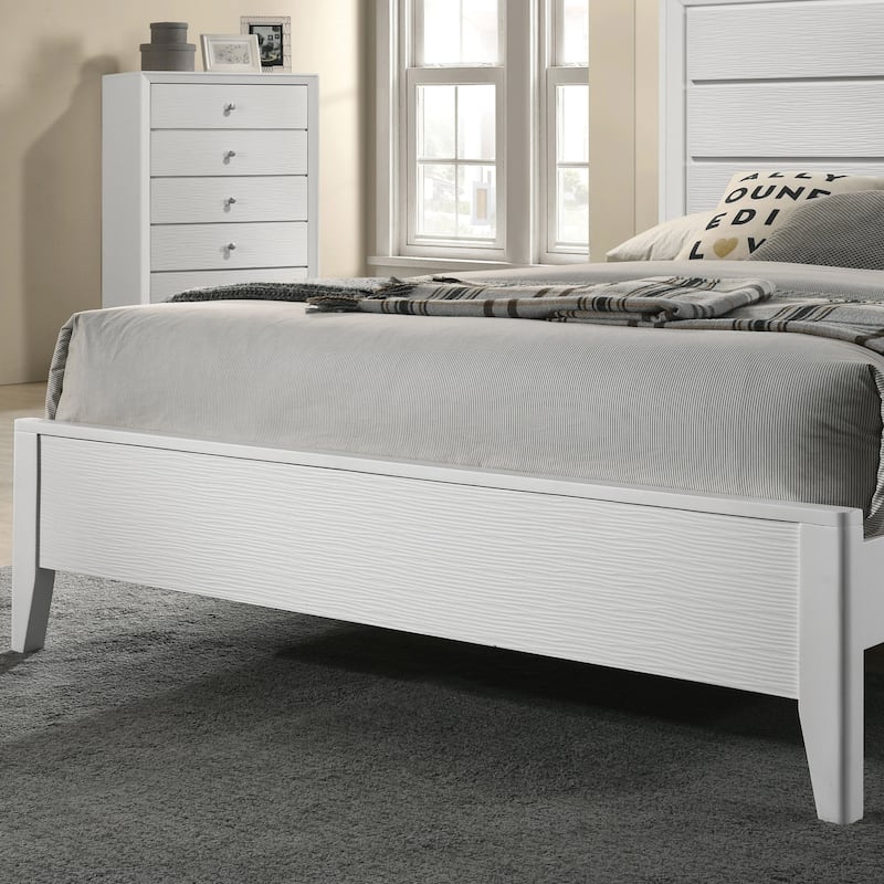 Furniture of America Kawi Modern 3-Piece White Wood Panel Bedroom Set
