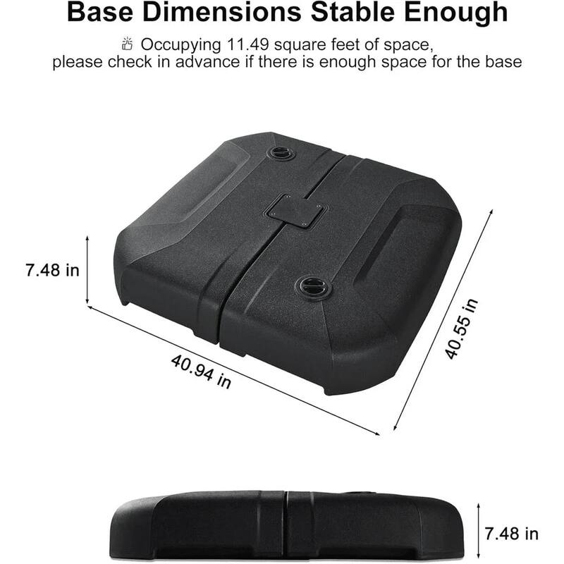 PURPLE LEAF 10 x 13 ft 360 Degree Rotation Patio Umbrella With Base