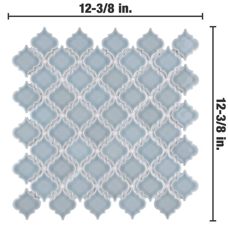 Merola Tile Hudson Tangier Slate 12-3/8" x 12-3/8" Porcelain Mosaic Floor and Wall Tile