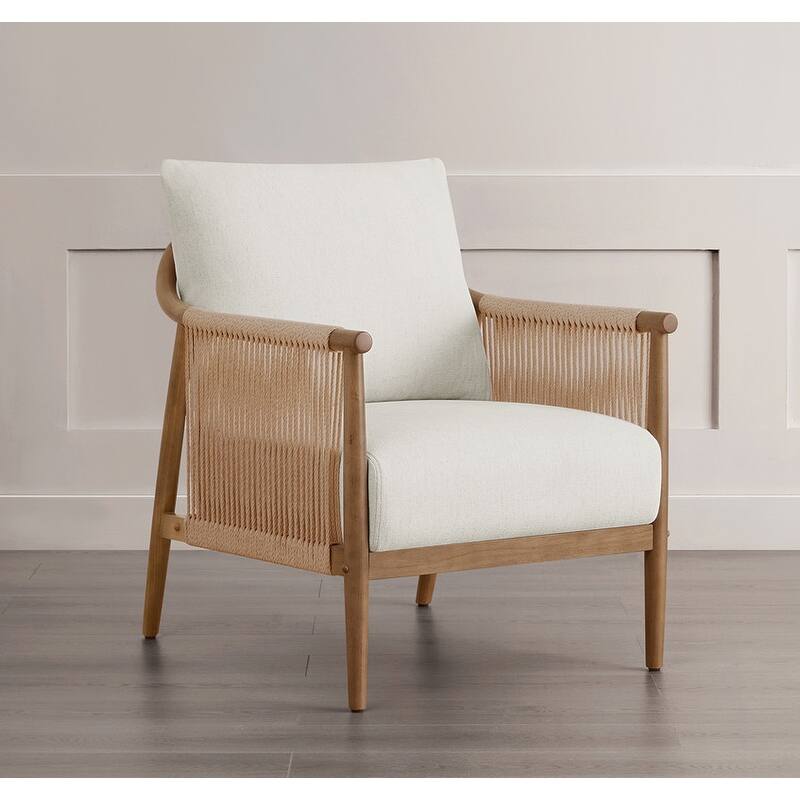 Lynn Accent Chair with Braid Wood Arm