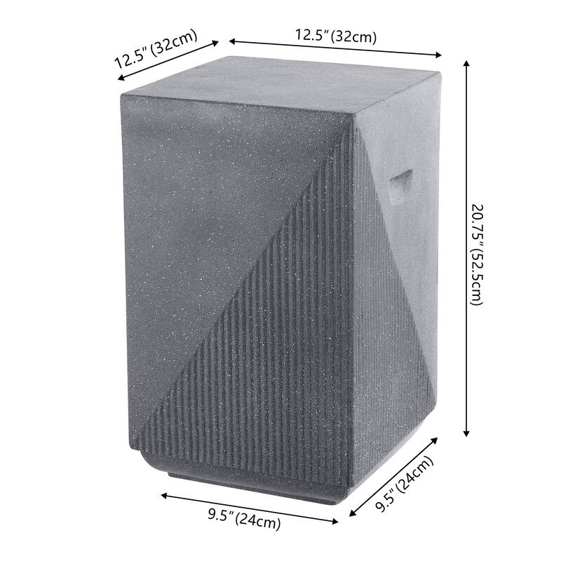 Rashida 20.75" Contemporary Minimalist Square Accent Table , by JONATHAN Y
