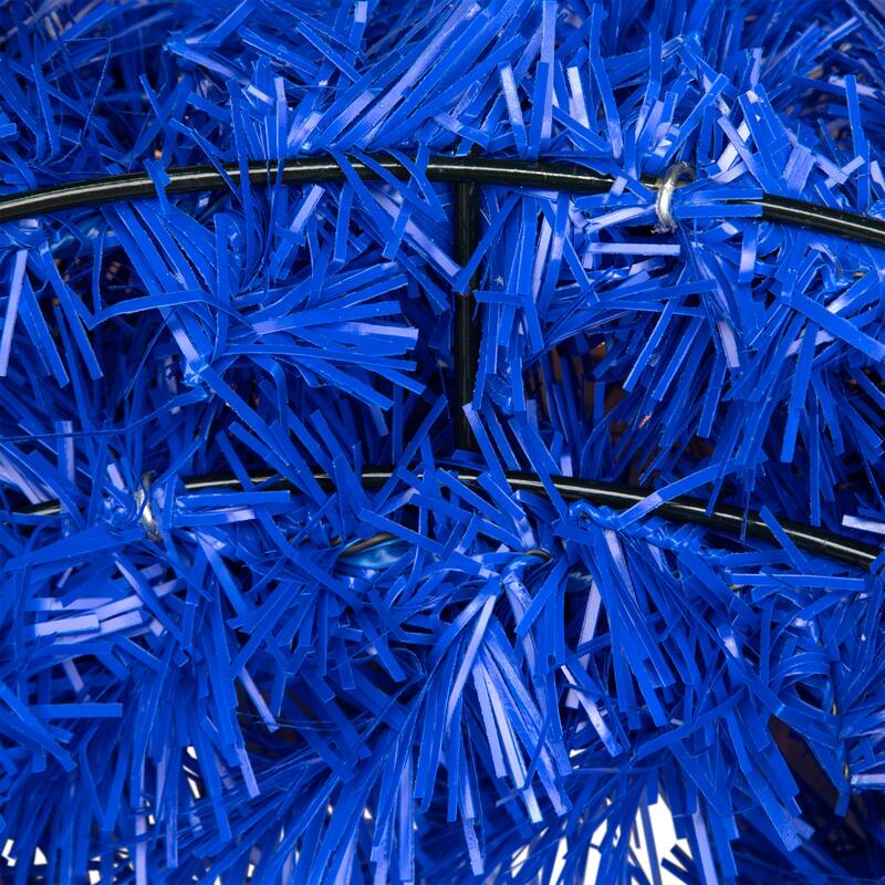 Pre-Lit Artificial Pine Christmas Wreath - 24" - Royal Blue - Clear Lights