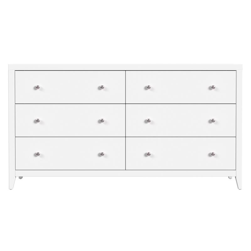 Dana 60 in. W Rectangular Wood 6 Drawer Dresser