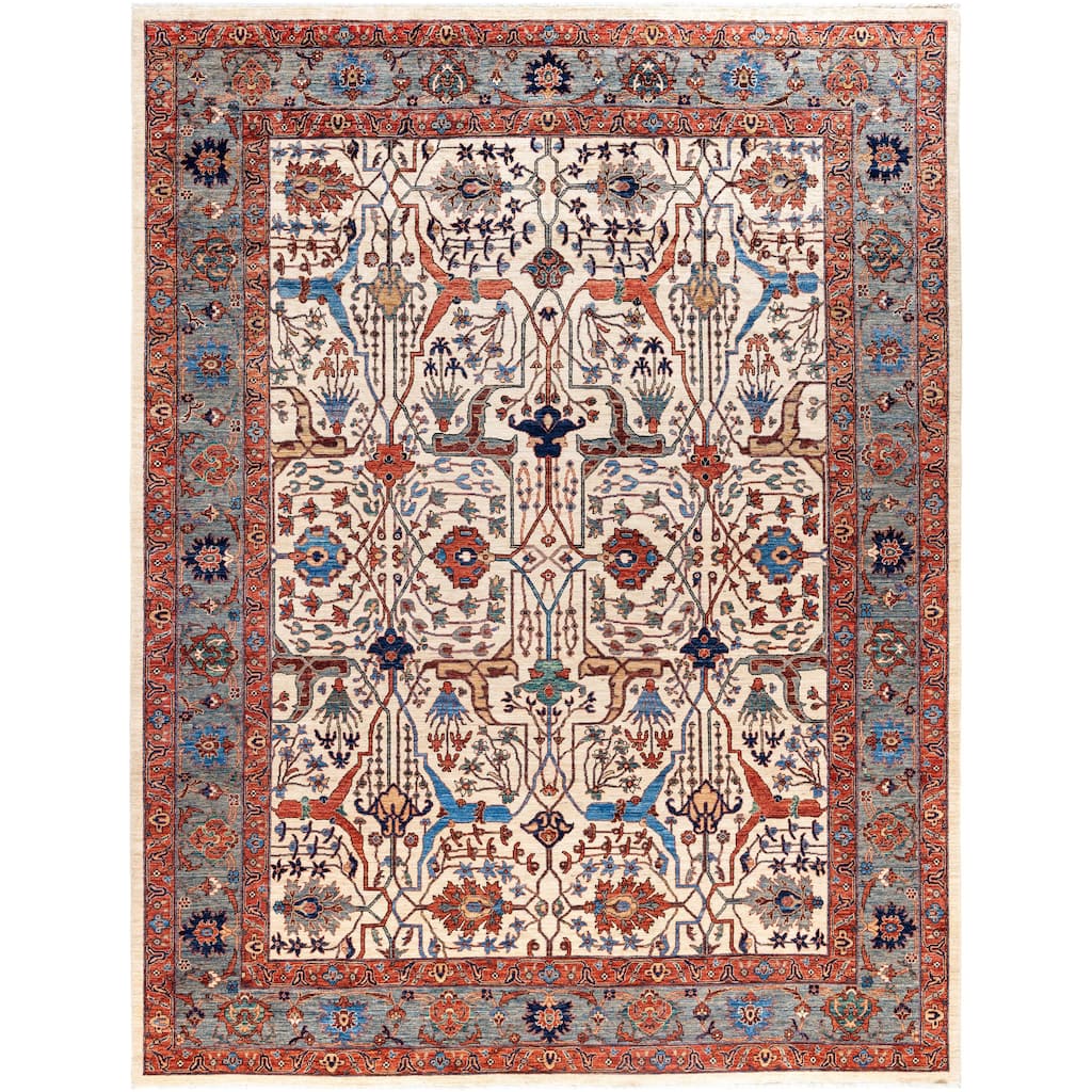 Serapi One-of-a-Kind Hand-Knotted Area Rug - Ivory - 9' 3" x 11' 11"