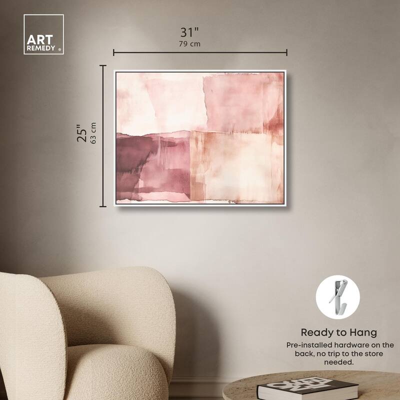 Faded Crimson II Canvas by Art Remedy
