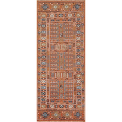 Orange Transitional Khotan Runner Rug Hand-Knotted Wool Carpet - 2'6"x 8'0"