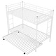 preview thumbnail 10 of 13, Twin over Twin Bunk Bed with Trundle and Two Ladders, Easy Assembly, White