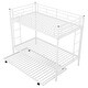 preview thumbnail 40 of 43, Twin over Twin Size Metal Bunk Bed with Trundle, Ladder and Fence for Bedroom