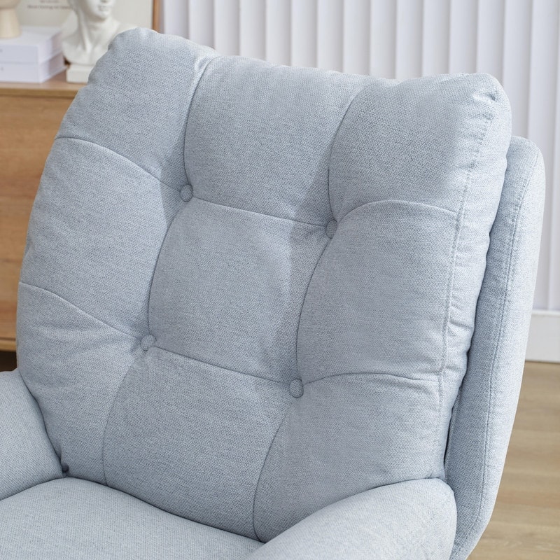 Swivel Accent Chair with Ottoman Rocker Chairs Ottoman Set Rocking Glider Lounge Reading Chair Footrest for Living Room Green